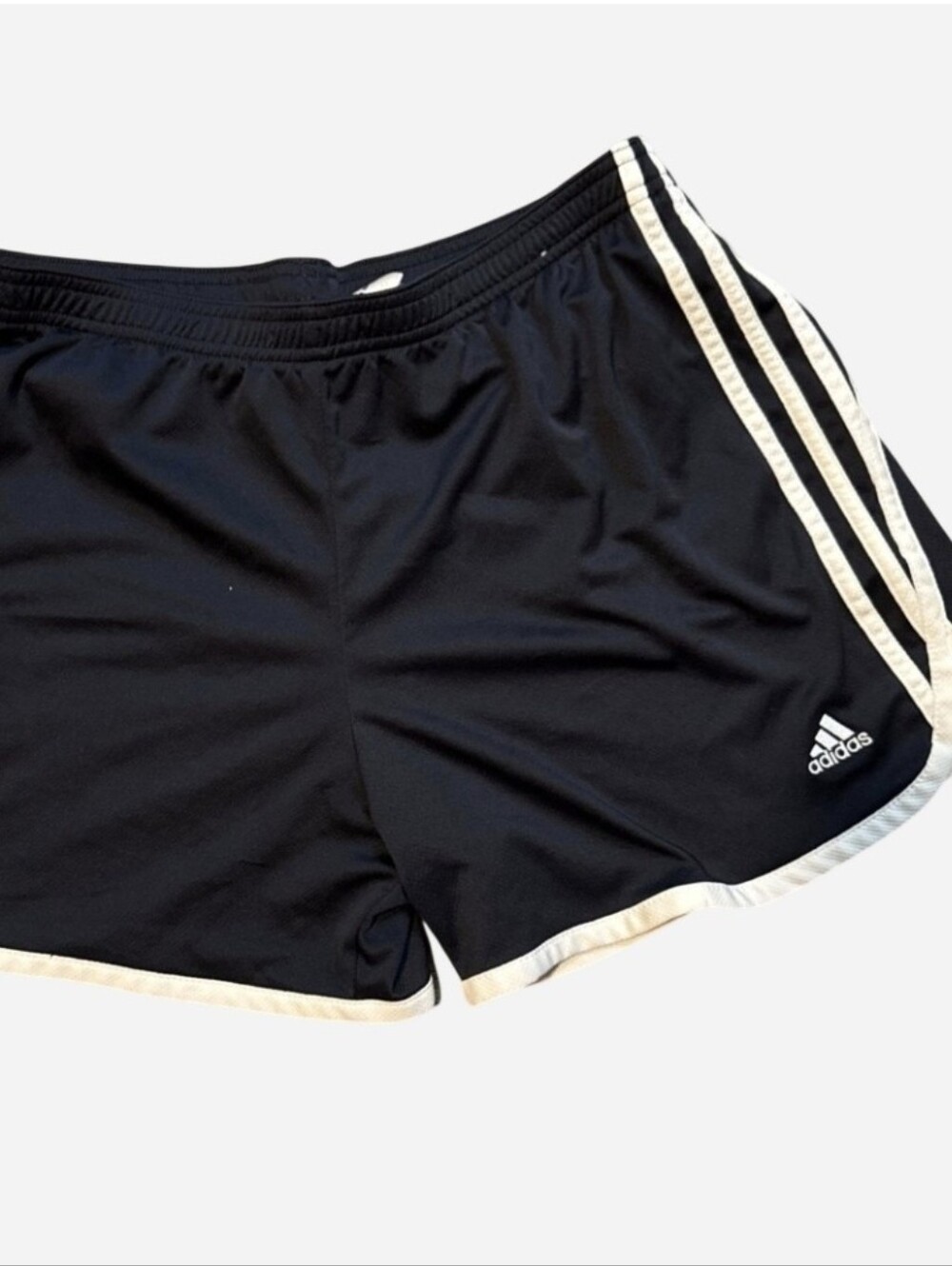 Vintage "Adidas" Navy Athletic Shorts with White Trim~Medium